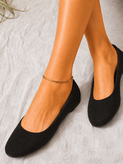 Liselotte | Damen Ballerinas Slip-On Runde Kappe – Schwarz