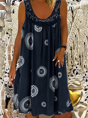 Brynella - Leichtes Printkleid – Schwarz