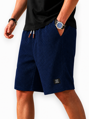 Nathan | Herren Shorts mit Kordelzug und Taschen – Blau