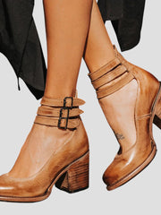 Emilia | Stilvolle Und Bequeme Damenstiefel Mit Blockabsatz – Braun