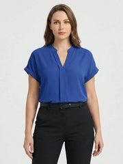 Damenbluse Damen | Locker tailliert & Pflegeleichter Look – Blau
