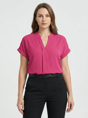 Damenbluse Damen | Locker tailliert & Pflegeleichter Look – Rosa