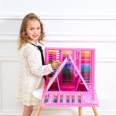 6-in-1 Kreativbox mit Mal- und Bastelmaterial für Kinder – Kompakt & vielseitig