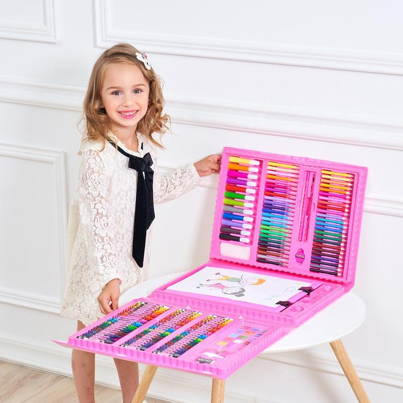 6-in-1 Kreativbox mit Mal- und Bastelmaterial für Kinder – Kompakt & vielseitig