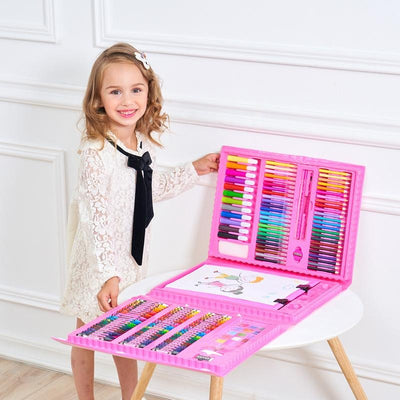 6-in-1 Kreativbox mit Mal- und Bastelmaterial für Kinder – Kompakt & vielseitig