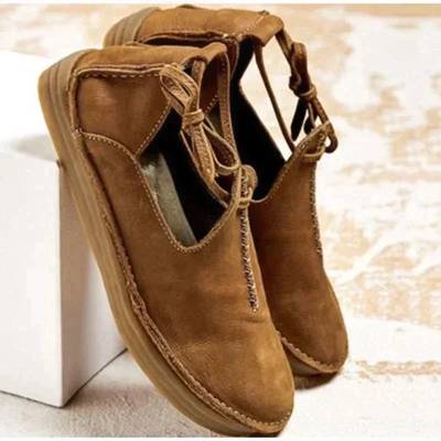 Hochwertige leder-damenschuhe für den herbst