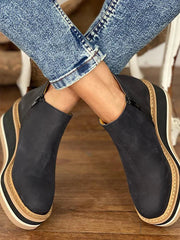 Maria | Stylische Keilabsatz-Stiefeletten Für Damen – Zwart