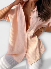 Tabea | Elegante Damenbluse mit sanftem Fall – Lachs