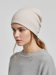 Slouchy Beanie mit weichem Komfort in Einheitsgröße – Beige