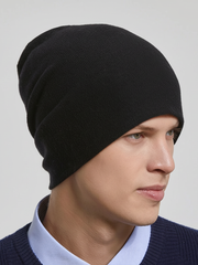 Slouchy Beanie mit weichem Komfort in Einheitsgröße – Schwarz