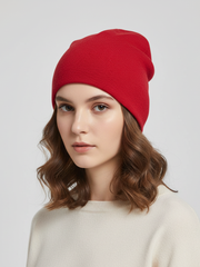 Slouchy Beanie mit weichem Komfort in Einheitsgröße – Rot