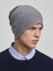 Slouchy Beanie mit weichem Komfort in Einheitsgröße – Grau