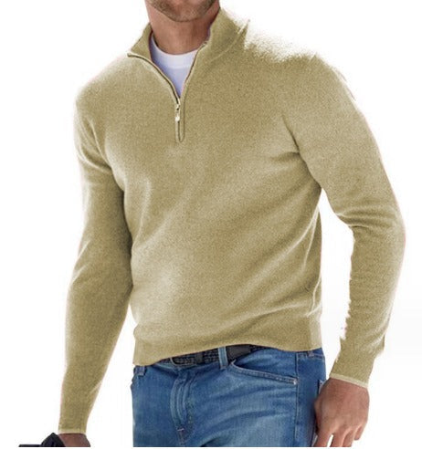 Eleganter Pullover mit Halbreißverschluss für Stilbewusste
