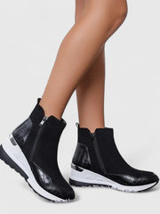 Amelie | Orthopädische Keilstiefel Mit Elegantem Design – Schwarz