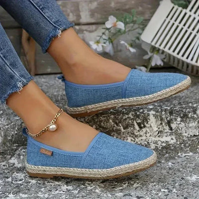 Rigmor – sommer-espadrilles aus leichtem canvas