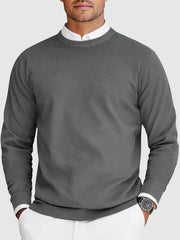 Corvyn - Soft-Touch Rundhals-Pullover – Grau