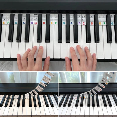 Abnehmbare Notenlabels aus Silikon für 88-Tasten-Pianos und Keyboards