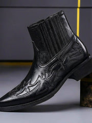 Jonas | Stilvoll Handgefertigte Italienische Lederstiefel Für Herren – Obsidianschwarz