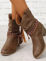 Mathilda | Stilvolle Und Bequeme Damen-Westernstiefel Im Boho-Chic – Dunkelbraun A