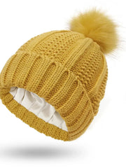 Wolff | Gefütterte Strickmütze für den Winter – Gelb