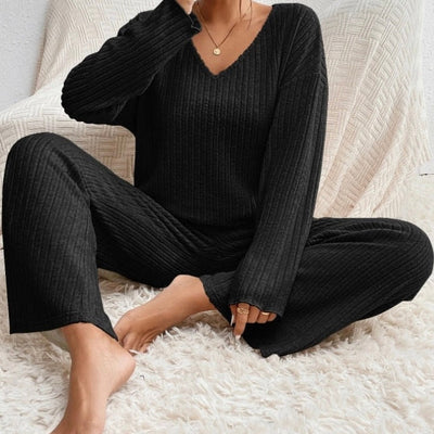 Daphne – stilvolles zweiteiliges Set mit geripptem design für damen