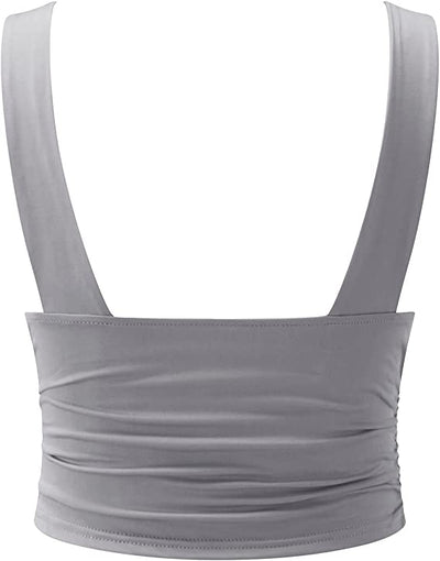 Damen V-Ausschnitt Top ärmellos – Figurbetont & Elegant