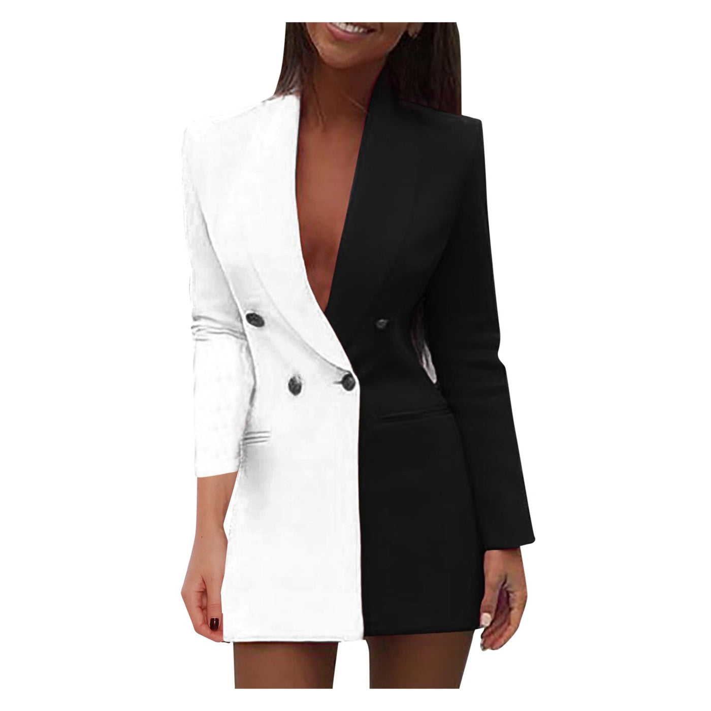 Zweifarbiges Blazerkleid – Emilia