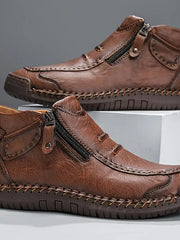 Herren Stiefeletten | Reißverschluss & Rutschfester Halt – Braun