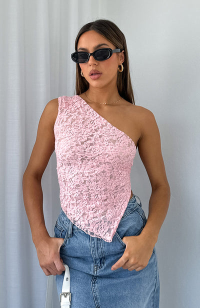 Zoey™ - Ein-Schulter-Spitzen-Top