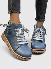 Lena | Orthopädische Winterstiefel Im Boho-Stil Für Damen – Blau