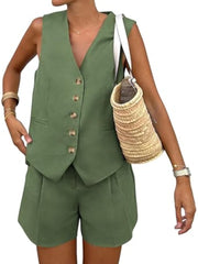 Jumpsuit Damen Set | Elegant & Tailliert – Dunkelgrün