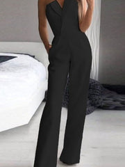 Jumpsuit Damen | Trägerlos & Festlich – Schwarz