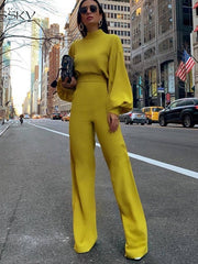 Jumpsuit Damen | Weitbein & Elegant – Gelb