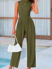 Jumpsuit Damen | Weites Bein & Tailliert – Dunkelgrün