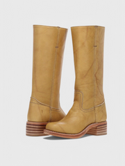 Kniehoher Schlupfstiefel - Jennifer – Gelb