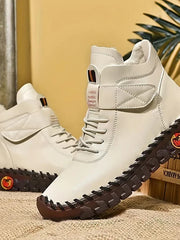 Handgefertigte Komfort Sneaker-Stiefel - Amara – Beige