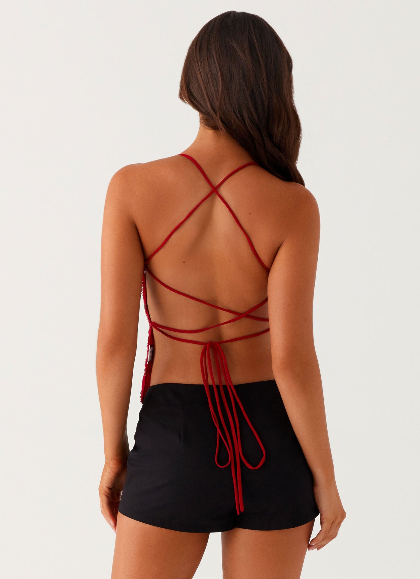 Sarah™ - Chandelier sequin backless top