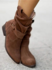 Lozenda - Niederhackige Stiefel – Dunkelbraun