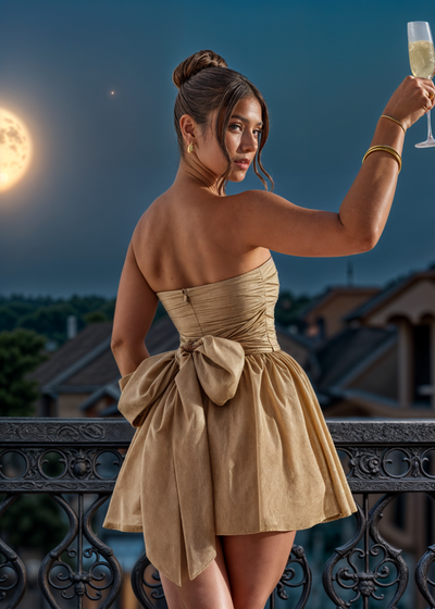 Lila | Pailletten-Minikleid