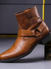 Alexander | Premium Echtlederstiefel Im Vintage-Stil Für Herren – Cognacbraun