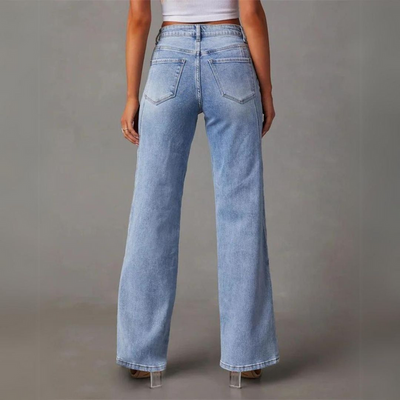 QUINTINA | WEITE JEANS MIT HOHER TAILLE