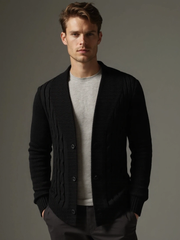 NOAH™ | ELEGANTER CARDIGAN FÜR HERREN – Schwarz