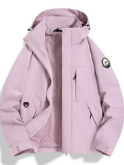 Damen Wasserfeste technische Kapuzenjacke mit verschweißten Nähten und verstellbaren Bündchen Nord Taschen – Holzindigo