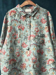 Anita Französische Vintage-Bluse Damen | Elegante Bluse – Drucken  5