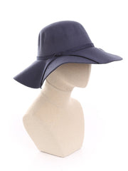 Damen Sonnenhut mit breiter Krempe und elastischem Riemen – Dunkelblau