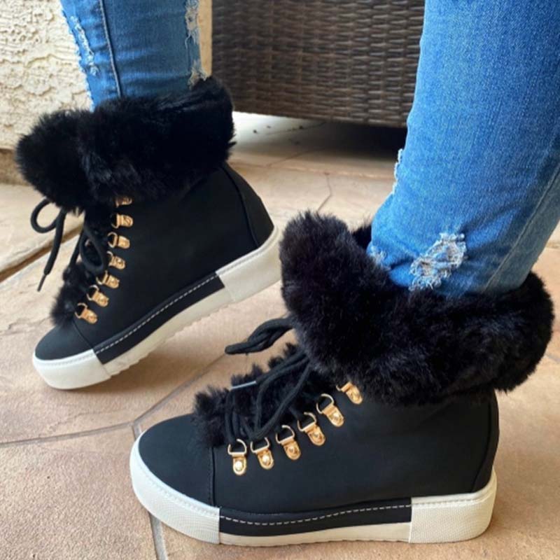 Plüschstiefeletten für frauen