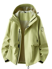 Herren wasserdichte Outdoorjacke mit abnehmbarer Fleece-Innenjacke Nord Taschen – Einzeljacke - Kiwigrün