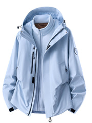 Herren wasserdichte Outdoorjacke mit abnehmbarer Fleece-Innenjacke Nord Taschen – Fleece-Innenfutter – Ferngebirgsblau, Unisex, A35CAFO193