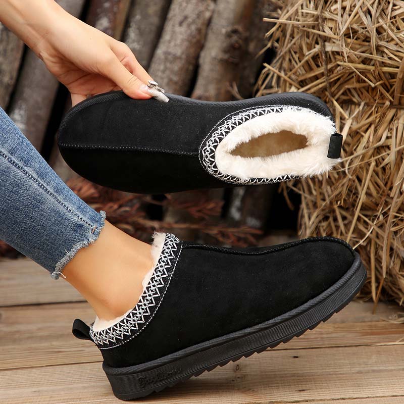 Plüsch-schneestiefel für damen