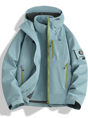 Herren Funktions-Softshelljacke mit abnehmbarem Fleece-Innenfutter Nord Taschen – Senfgrau